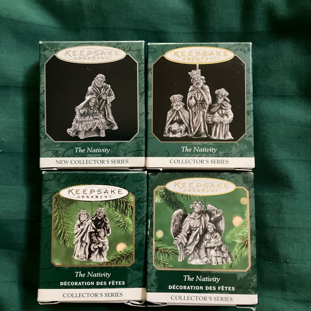 The Nativity Set - Silver and Green